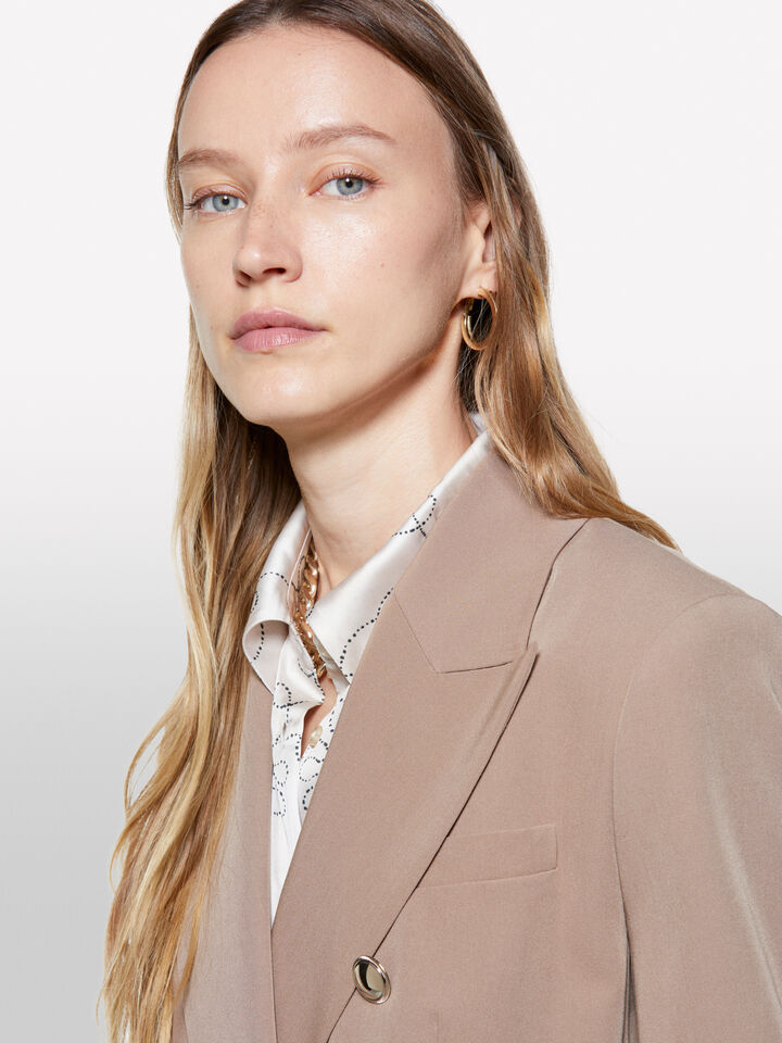 Blazer marrom com botões gold - blazers para mulher - Marrom | Sisley image number 4